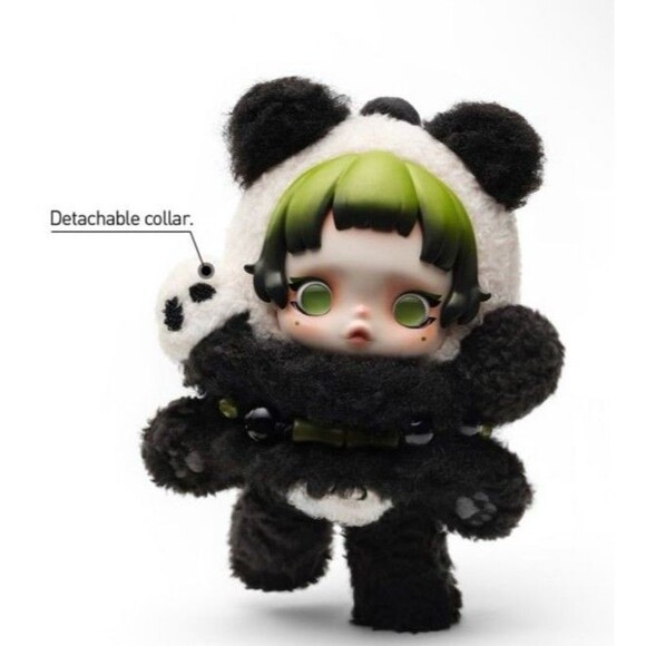 POP MART Skullpanda LAZY Panda Plush Doll Pendant LIMITED EDITION Green / Black - Picture 5 of 9